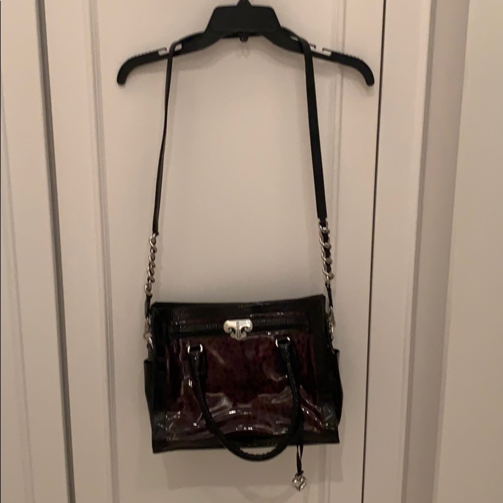 Brighton black and leopard purse EUC